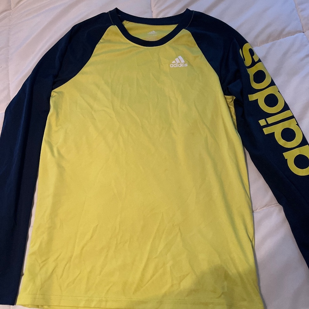 Boys Adidas long sleeve climalite dri fit shirt 14/16